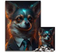 Puzzle 1000 pièces pour Adultes Boss Chihuahua, Jeu interactif et Stimulant pour Toute la Famille, décoration d'intérieur à Faire soi-même, 26x38cm/10,23x14,96 Pouces