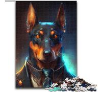 Puzzle 1000 pièces pour Adultes Boss Doberman en Bois, pour Adolescents et Ados, pour Anniversaire et Vacances 50x75cm Décoration Artistique DIY, Cadeau d'anniversaire Parfait