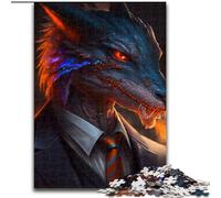 Puzzle 1000 pièces pour Adultes Boss Golden Retriever en Bois, décoration Artistique DIY Parfaite ou Cadeau d'anniversaire 50x75cm pour Anniversaires, Vacances et Occasions spéciales