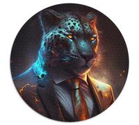Puzzle 1000 pièces pour Adultes Boss Leopard Puzzles impossibles pour Adultes Jeux éducatifs et Cadeaux de décoration pour la Maison (67,5 x 67,5 cm)
