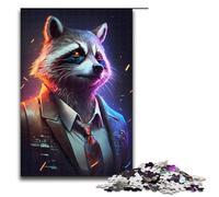 Puzzle 1000 pièces pour Adultes Boss Raton Laveur en Costume Jeu intellectuel idéal comme Cadeau pour Toute la Famille 75x50cm