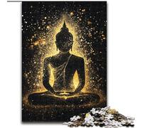Puzzle 1000 pièces pour Adultes Bouddha doré, Jeu Familial interactif, pour Les fêtes, Jeu d'activités familiales 50x75cm