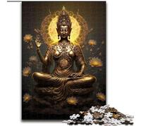 Puzzle 1000 pièces pour Adultes Bouddha en Carton, Divertissement Relaxant, Cadeau de Noël Parfait et décoration intérieure 1000 pièces(26x38cm)
