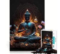 Puzzle 1000 pièces pour Adultes Bouddha V Sharp Cut Jeu de Concentration et de Loisirs créatifs Cadeau Jeu pour Passer Le Temps Scène de Noël Art (38x52cm)