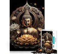 Puzzle 1000 pièces pour Adultes Bouddha V Sharp Cut Jeu de Concentration et de Loisirs créatifs Cadeau Jeu pour Passer Le Temps Scène de Noël Art (38x52cm)