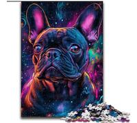 Puzzle 1000 pièces pour Adultes, Bouledogue français Galaxie, Puzzle Impossible pour Adultes, Taille 26x38cm, idéal pour s'amuser en Famille, se détendre et Offrir des Cadeaux de Vacances