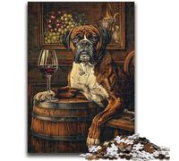 Puzzle 1000 pièces pour Adultes Boxer Buvant pour Les 14 Ans et Plus, défi éducatif, activités Amusantes à la Maison, Cadeaux d'anniversaire, Cadeaux de Voyage 50x75cm