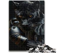 Puzzle 1000 pièces pour Adultes - Boxer léopard Noir - 1000 pièces pour Adultes - Idéal comme Cadeau pour Toute la Famille à partir de 14 Ans (75x50cm)