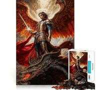 Puzzle 1000 pièces pour Adultes Briseur de chaînes,Lieur de démons Archange Michel Décoration Clean Fit Jeu d'exercice cérébral Moments de détente Jeu Amusant pour Un Anniversaire (50x75cm)