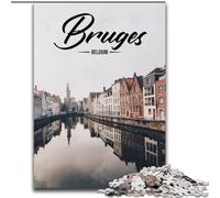 Puzzle 1000 pièces pour Adultes, Bruges, à partir de 14 Ans Difficile à réaliser, mais Amusant et Humoristique Superbe Cadeau 50x75cm