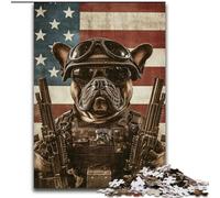 Puzzle 1000 pièces pour Adultes Bulldog Forces spéciales Puzzle en Carton Casse-tête Stimulant pour Adolescents, Jeu interactif Amusant en Famille Taille 26X38CM