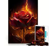 Puzzle 1000 pièces pour Adultes Burning Love V Neat Fit Decor Focus Jeu de Construction Paix Décoration d'anniversaire Cadeau (38x26cm)