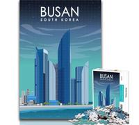 Puzzle 1000 pièces pour Adultes, Busan, Corée du Sud, pour Adultes et Adolescents, Anti-Stress, Difficile, décoration d'intérieur Unique et Cadeaux 26x38cm