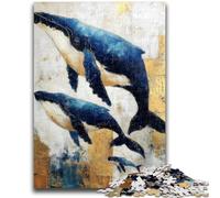 Puzzle 1000 pièces pour Adultes, Cadeau Baleine dorée, activité Amusante pour la Maison, Jouet pour Les Jours de Pluie (75x50cm)