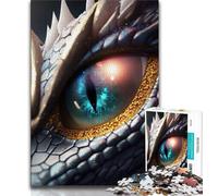 Puzzle 1000 pièces pour Adultes Cadeau beauté œil de Dragon 1000 pièces pour Adultes Jeux Amusants en Famille idéal comme Cadeau pour Toute la Famille 38x26cm