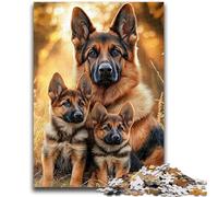 Puzzle 1000 pièces pour Adultes, Cadeau Berger Allemand pour Les 14 Ans et Plus, Jouet éducatif intellectuel décompressant, Excellent Cadeau 38x26cm