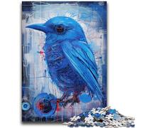 Puzzle 1000 pièces pour Adultes, Cadeau Blue Bird, Difficile à compléter, mais Amusant et Humoristique, Jeu éducatif pour Anniversaire 26x38cm