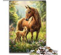 Puzzle 1000 pièces pour Adultes, Cadeau Cheval, Jouet éducatif et intellectuel, Cadeau du Père Noël Secret, 50x75cm