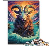 Puzzle 1000 pièces pour Adultes, Cadeau Chèvre dans la mer, pour Jeu éducatif, défi, Jouet, améliorer la mémoire, pour Les 14 Ans (Taille 50x75cm)