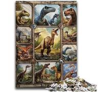 Puzzle 1000 pièces pour Adultes, Cadeau, Collage de Dinosaures, pour Les 14 Ans et Plus, Jouet éducatif et décompressant, idéal comme Cadeau, 50x75cm