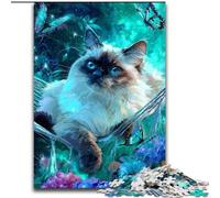 Puzzle 1000 pièces pour Adultes, Cadeau d'anniversaire, Chat et Papillon, éléphant, Jeu intellectuel, décoration Murale pour Les 14 Ans et Plus (Taille 26x38cm)