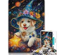 Puzzle 1000 pièces pour Adultes, Cadeau d'anniversaire, Dessin animé, Chien, Magicien, Jouet éducatif et décompressant, 75x50cm
