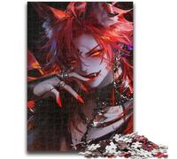 Puzzle 1000 pièces pour Adultes, Cadeau d'anniversaire, Motif Fille avec Masque de Renard, Jeu éducatif Amusant et Humoristique, 26x38cm