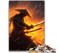 Puzzle 1000 pièces pour Adultes, Cadeau d'anniversaire, Ninja néon Japonais, Difficile à compléter, Amusant et Humoristique, Jeu éducatif pour Adultes, 26x38cm