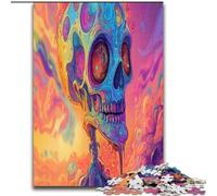 Puzzle 1000 pièces pour Adultes, Cadeau d'art de crâne, Jeu Familial, décoration intérieure Unique et Cadeaux pour Les 14 Ans et Plus (Taille 50x75cm)