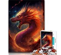 Puzzle 1000 pièces pour Adultes Cadeau Dragon de feu au Paradis 1000 pièces pour Adultes Jouet éducatif intellectuel décompressant décoration Parfaite 26x38cm