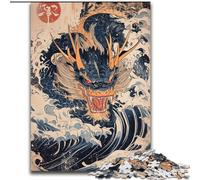 Puzzle 1000 pièces pour Adultes, Cadeau Dragon Japonais, Jouet éducatif, idéal comme Cadeau pour Toute la Famille, à partir de 14 Ans (Taille 50x75cm)