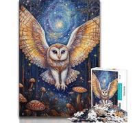 Puzzle 1000 pièces pour Adultes, Cadeau Fantaisie Hibou, Jeu Familial Anti-Stress, défi Difficile, Cadeau d'anniversaire, Cadeaux pour et 14 Ans 38x26cm