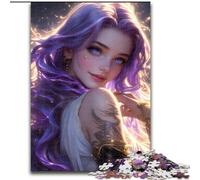 Puzzle 1000 pièces pour Adultes, Cadeau, Fille animée Violette, Jouets éducatifs, Jeux Anti-Stress, décoration d'intérieur Unique et Cadeaux (Taille 50x75cm)