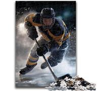 Puzzle 1000 pièces pour Adultes, Cadeau Joueur de Hockey sur Glace pour et à partir de 14 Ans, Jouets de Jeu Car C'est Un pour Toute la Famille 50x75cm