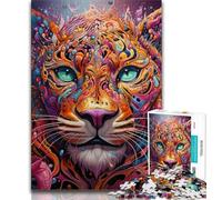 Puzzle 1000 pièces pour Adultes Cadeau Léopard Africain 1000 pièces pour Adultes Jouet éducatif intellectuel décompressant décoration Parfaite 26x38cm