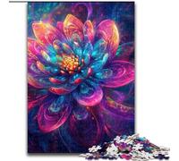 Puzzle 1000 pièces pour Adultes, Cadeau Lotus psychédélique, Jeu Familial Anti-Stress, défi Difficile, Une œuvre d'art pour Les 14 Ans et Plus (Taille 26x38cm)