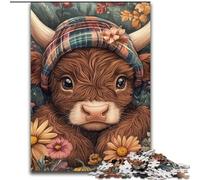 Puzzle 1000 pièces pour Adultes, Cadeau Mignon, Petite Vache des Highlands, pour Jeu éducatif, défi, Collection d'artistes, Beaux-Arts 38x26cm