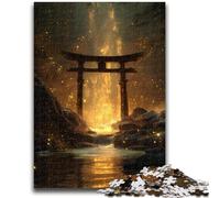 Puzzle 1000 pièces pour Adultes, Cadeau mystérieux, Porte Torii, Jouet éducatif, idéal comme Cadeau pour Toute la Famille, 26x38cm
