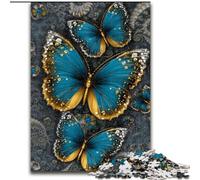 Puzzle 1000 pièces pour Adultes, Cadeau Papillon Bleu, Jouets éducatifs, Jeux familiaux, Anniversaires et Cadeaux Uniques (Taille 26x38cm)