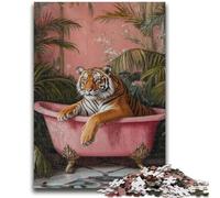 Puzzle 1000 pièces pour Adultes, Cadeau Tigre, pour Les 14 Ans et Plus, Jouet éducatif et décompressant, idéal comme Cadeau, 50x75cm