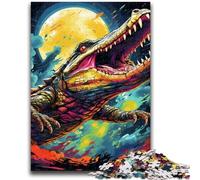 Puzzle 1000 pièces pour Adultes, Cadeaux Animaux, Crocodiles du Nil, 1000 pièces pour Adolescents, Jeux éducatifs, Jouets à Faire soi-même, Superbes Cadeaux et Jouets 38x26cm
