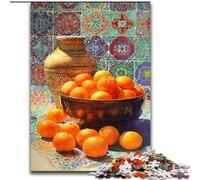 Puzzle 1000 pièces pour Adultes, Cadeaux aquarelles Oranges, Jeu Familial et décoration d'intérieur Unique, Cadeaux pour Les 14 Ans et Plus (Taille 50x75cm)