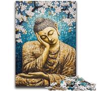 Puzzle 1000 pièces pour Adultes, Cadeaux, Art du Bouddha endormi, Convient aux 14 Ans et Plus, Convient aux Couples, Cadeaux pour Les Amis et la Famille, 26x38cm
