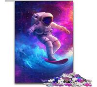 Puzzle 1000 pièces pour Adultes, Cadeaux, Astronaute, Surf Spatial, Jeux éducatifs, décoration d'intérieur, Convient pour la décoration de Bureau (Taille 50x75cm)