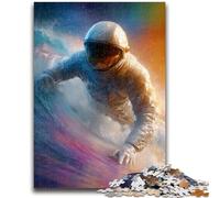 Puzzle 1000 pièces pour Adultes, Cadeaux, Astronaute, Surf Spatial, Jouets éducatifs, Jeux Anti-Stress, décoration Murale 26x38cm