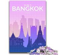 Puzzle 1000 pièces pour Adultes, Cadeaux, Bangkok, Thaïlande, Divertissement Familial, Jouets, Jeu éducatif pour Anniversaire et Noël, à partir de 14 Ans (Taille 38x26cm)