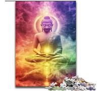 Puzzle 1000 pièces pour Adultes, Cadeaux Bouddha Arc-en-Ciel, Jeu Familial Anti-Stress, défi Difficile, Une œuvre d'art pour Les 14 Ans et Plus (Taille 50x75cm)