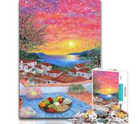 Puzzle 1000 pièces pour Adultes Cadeaux Campagne 1000 pièces pour Adolescents Jeux éducatifs Jouets à Faire soi-même Superbes Cadeaux et Jouets 26x38cm