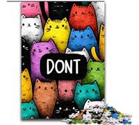 Puzzle 1000 pièces pour Adultes,Cadeaux,Chat Abstrait Mignon,activités familiales Amusantes à la Maison,Cadeau d'anniversaire,Cadeaux de Voyage,pour Les Enfants de 14 Ans et Plus (Taille 50x75cm)