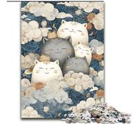 Puzzle 1000 pièces pour Adultes, Cadeaux, Chat Mignon, Difficile, Cadeaux pour Amis et Famille, Convient aux Enfants de 14 Ans et Plus (Taille 26x38cm)